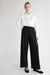 Wide leg flowy pant in black — main image