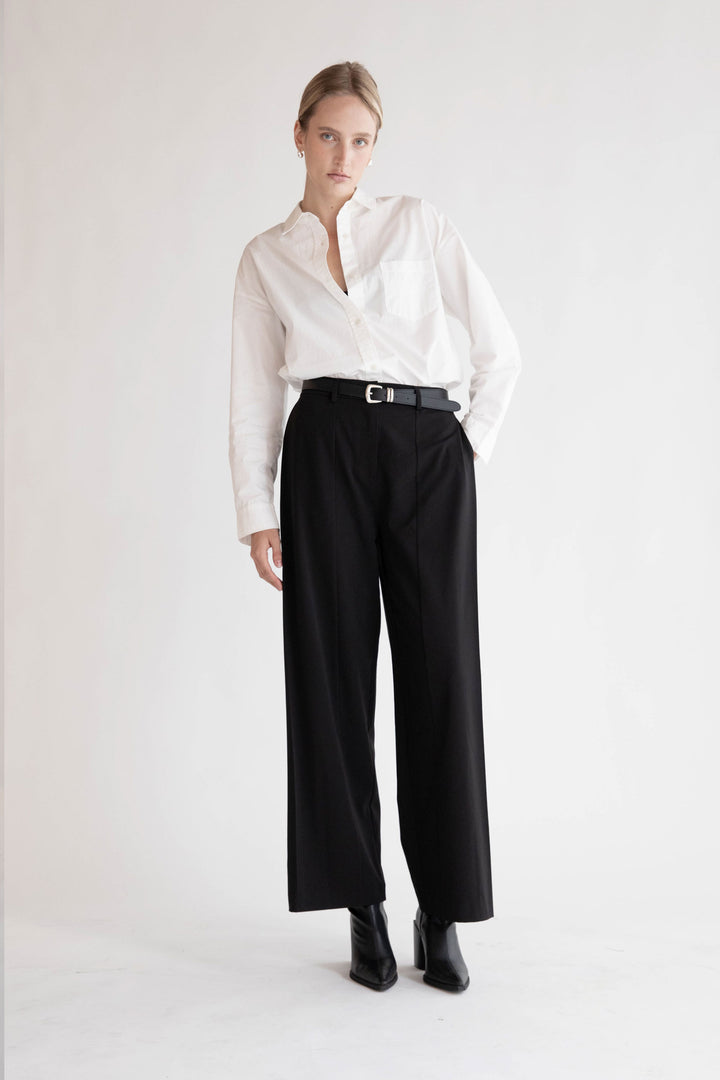 WIDE LEG FLOWY PANT in Black — alternate angle