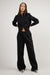 Straight leg pant with zip detail in black — main image