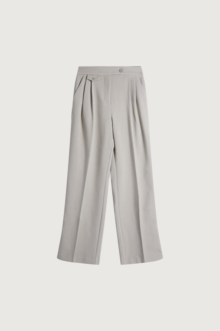 WIDE LEG TROUSER WITH WAIST DETAILS in Laurel Oak — alternate angle