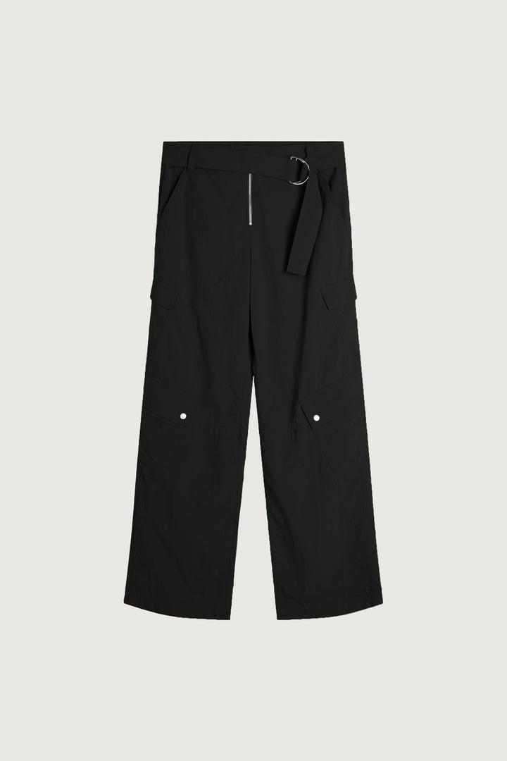 NYLON CARGO PANT in Black — alternate angle