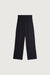 Rib-knit straight leg pant in black — main image