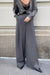 Super high-rise wide leg suiting pant in asphalt — main image