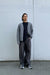 Twill wide leg pant in black — main image