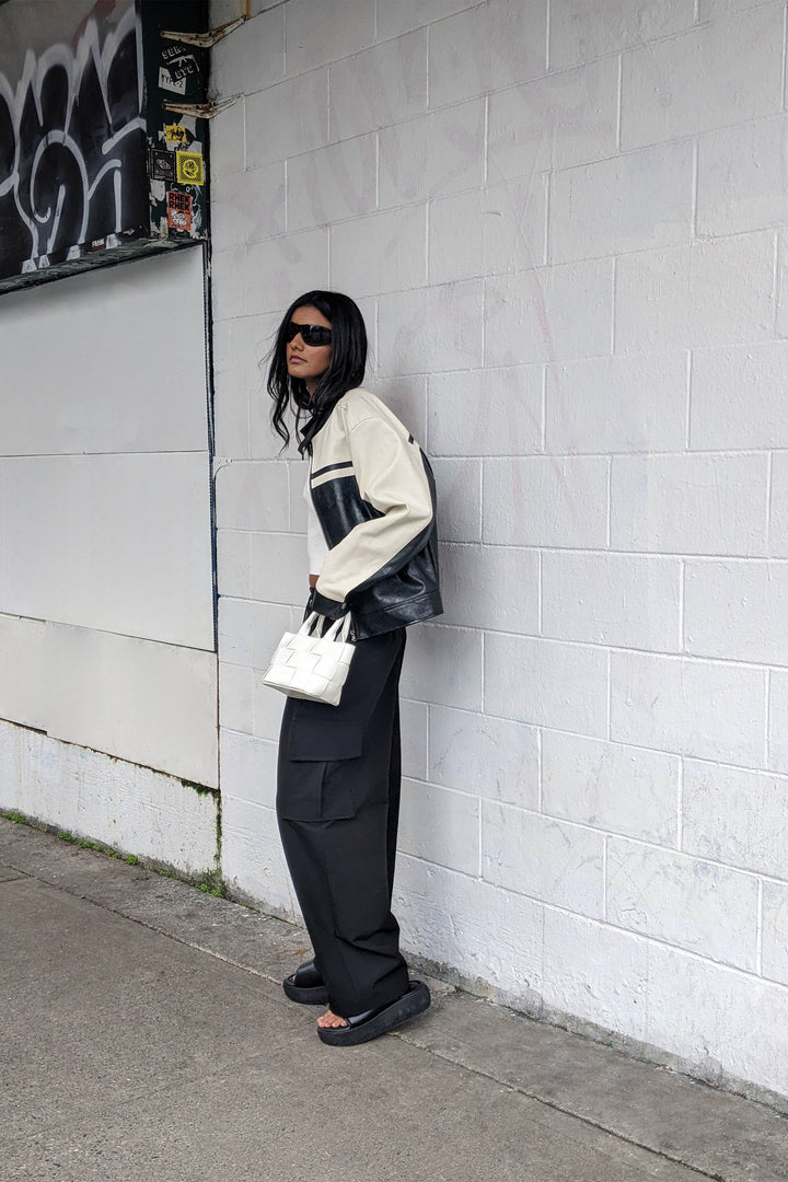 NYLON CARGO PANT in Black — alternate angle
