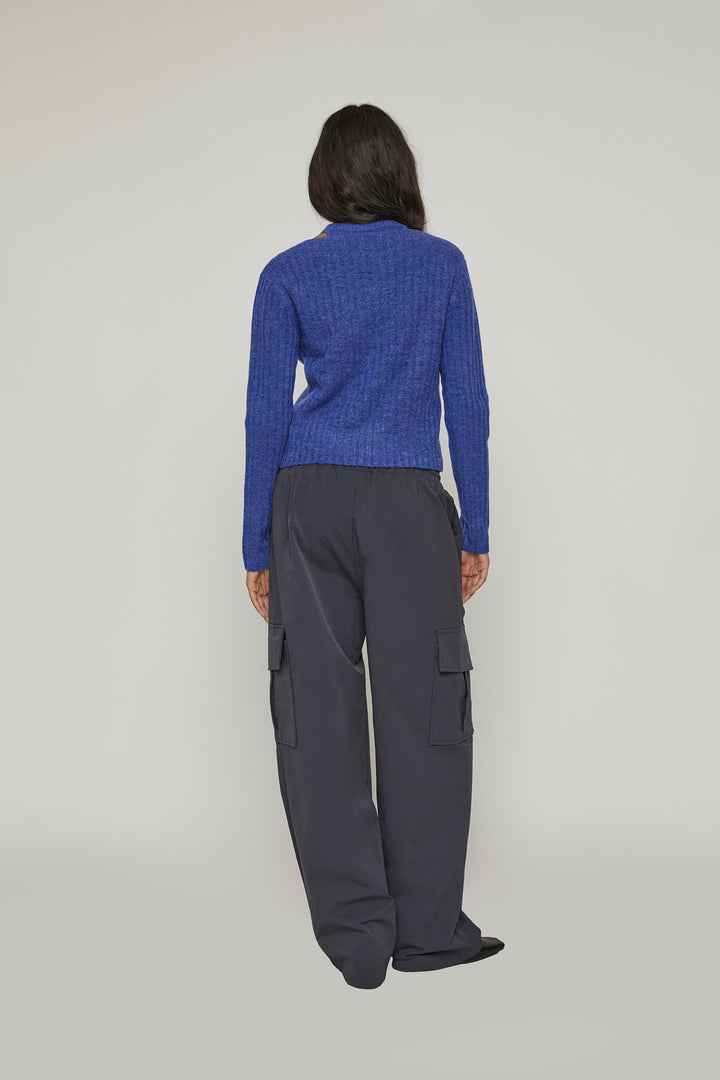 NYLON CARGO PANT in Navy — alternate angle