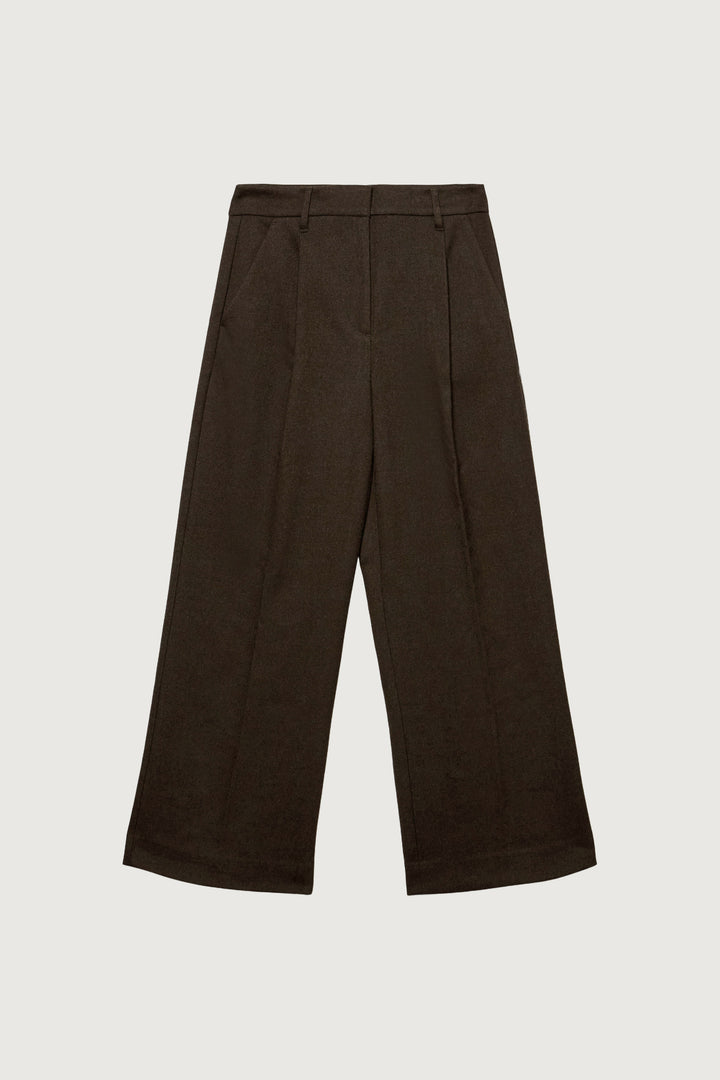 WIDE LEG TROUSER in Turkish Coffee — alternate angle