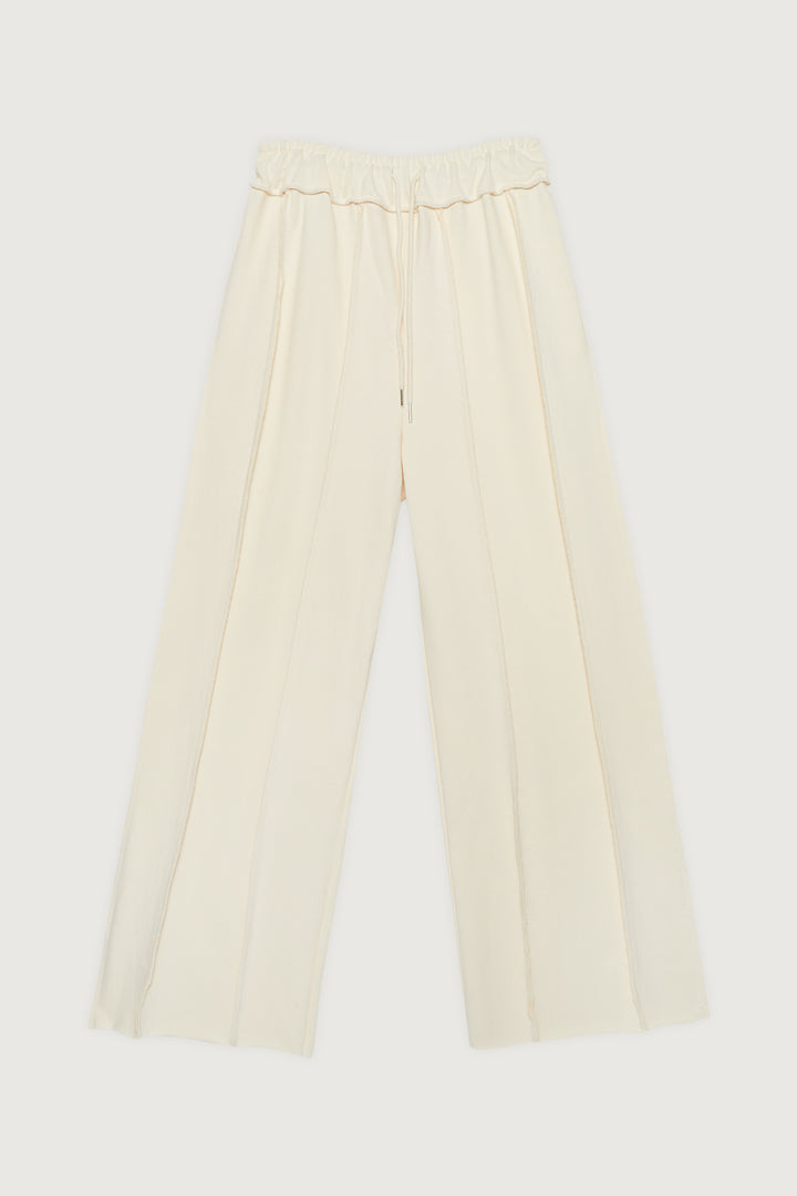EXPOSED SEAM SWEATPANT in Cream — alternate angle