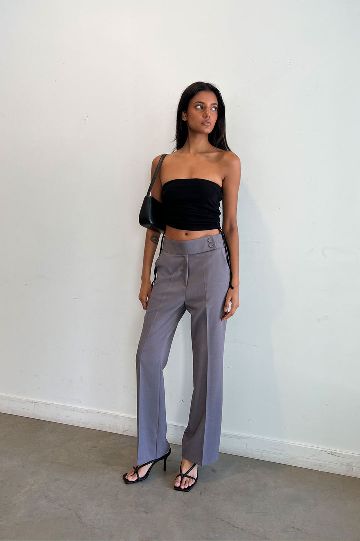 STRAIGHT LEG PANT in GREY — alternate angle
