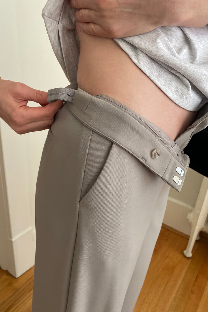 WIDE LEG SUITING PANT in Paloma — alternate angle