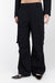 Wide leg suiting pant with cargo pockets in black — main image