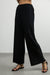 Pleated elastic waist pant in black — main image