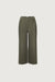 Pleated elastic waist pant in vetiver — main image