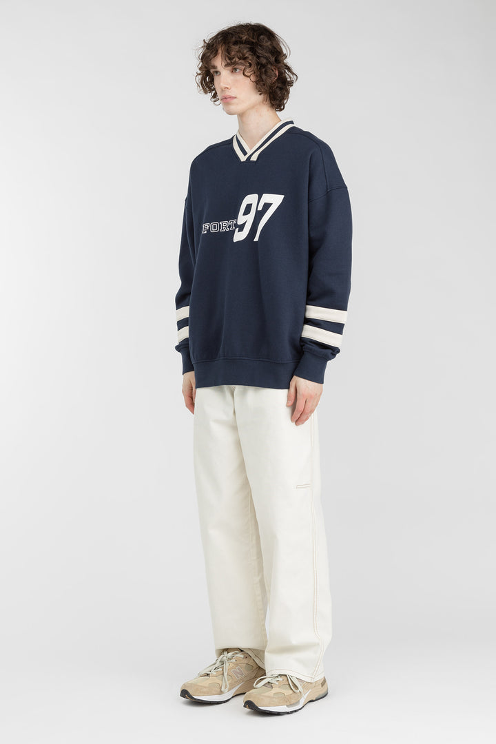 COTTON-TWILL STRAIGHT LEG CARGO PANT in PAPYRUS — alternate angle