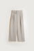 Fold-over waist wide leg pant in beige — main image