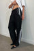 Side piping pants in black — main image