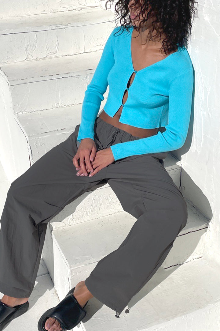 RECYCLED NYLON PARACHUTE PANT in Lava Smoke — alternate angle