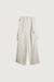 Satin trousers with cargo pockets in beige — main image