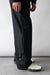 Elastic waist nylon pant in black — main image