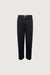 Twill wide leg cargo pant with shock cord in black — main image