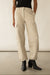 Twill wide leg cargo pant with shock cord in seashell — main image