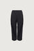 Nylon parachute wide leg pant in black — main image