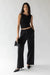 Elastic waist dress pant in black — main image