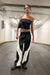 Colour block pant in black — main image