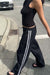 Oversized track pant in black white — main image