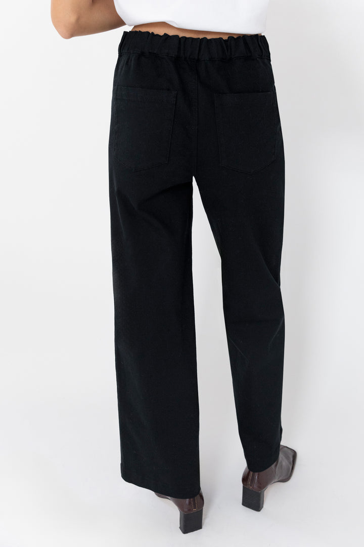 REGULAR LENGTH TWILL WIDE LEG PANT