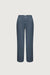 Regular length twill wide leg pant in bluefin — main image