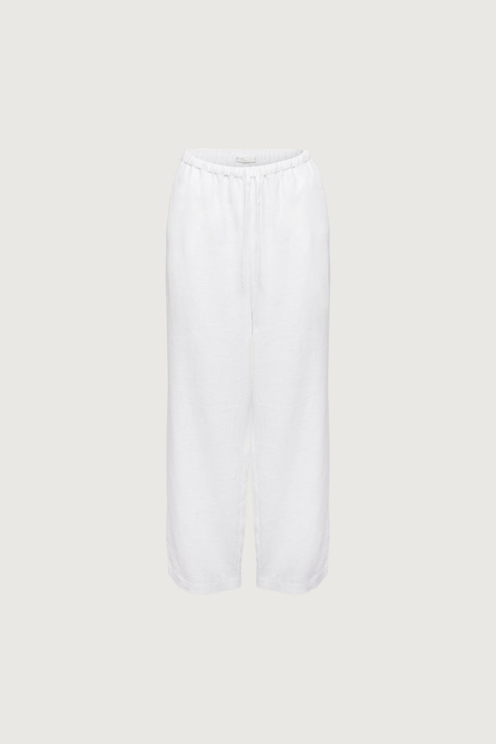 LINEN BLEND WIDE LEG PANT