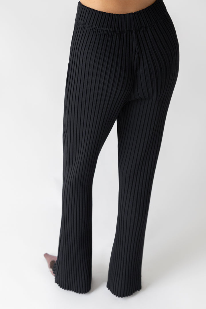 PLEATED PANT in Black — alternate angle