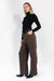 Wide leg cargo suiting pant in turkish coffee — main image