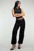Cargo parachute pant in black — main image