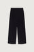 High-rise straight leg trouser with pleats in black — main image
