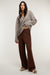 Elastic waist knit pant in java — main image