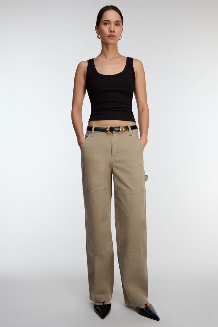 COTTON TWILL CARPENTER PANT in Winter Twig — alternate angle
