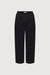 Elastic waist woven pant in black — main image