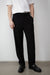 Elastic waist straight leg pant in black — main image