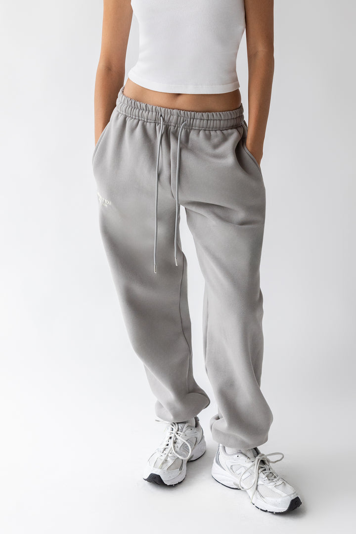 DRMERS X OAK UNIQUELY YOU SWEATPANT in Stone Grey — alternate angle