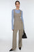 Skirt-overlay suiting trouser in brindle — main image