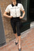 Low-rise capri in black — main image