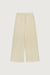 Double-knit cotton blend wide leg pant in lemon — main image