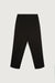 High-rise waist tapered trouser in black — main image