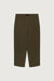 Crinkled pleated trouser in dark olive — main image