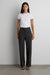 Tailored high-rise straight leg pant in charcoal — main image