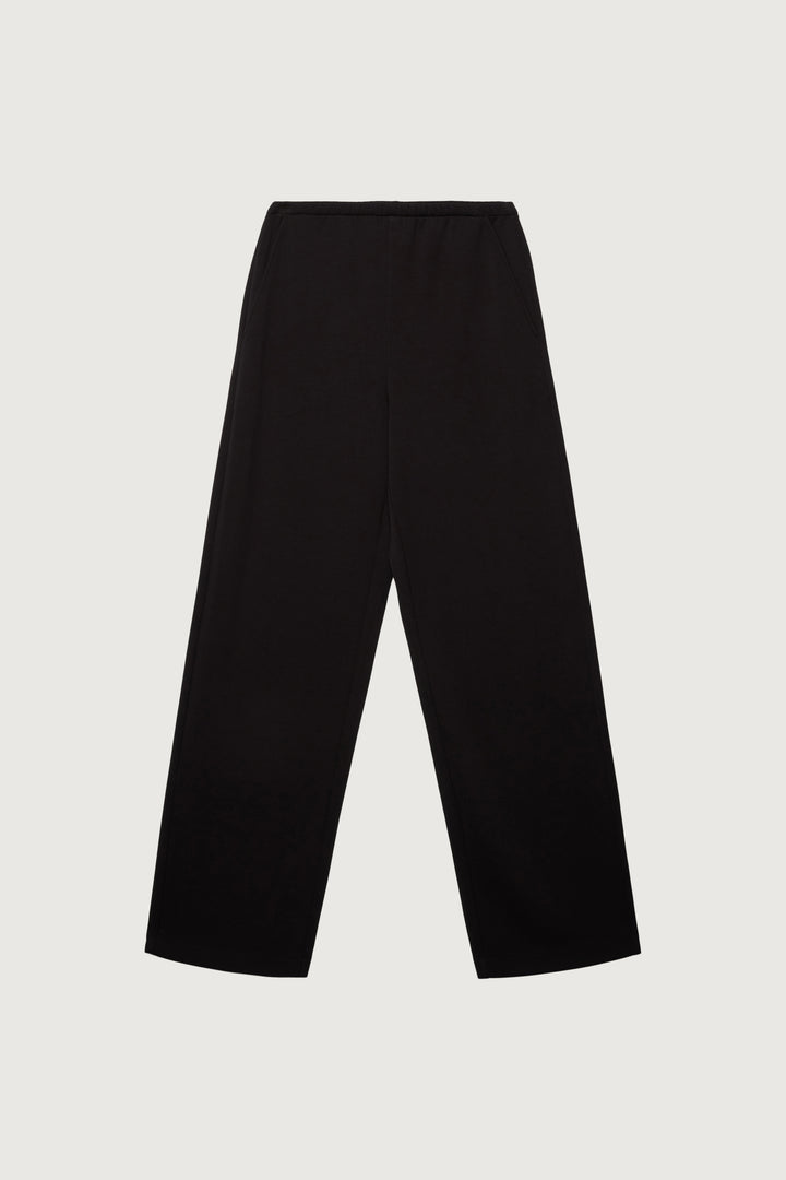 SCUBA ELASTIC WAIST STRAIGHT LEG PANT in Black — alternate angle