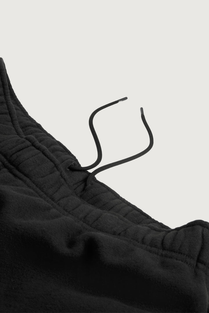 FLEECE STUDIO SWEATPANT WITH SHOCKCORD HEM in Black — alternate angle