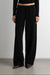 Drawstring waist flowy pant in black — main image